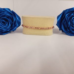 Brățară handmade reglabilă din hematit și accesorii de aur 585