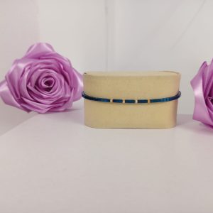 Brățară handmade reglabilă din hematit și accesorii de aur 585