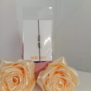 Brățară handmade reglabilă cu hematit și accesorii din aur 585