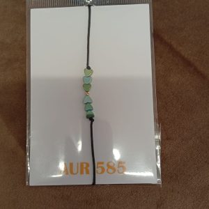 Brățară handmade reglabilă cu hematit și accesorii din aur 585