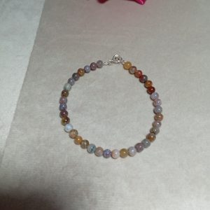Brățară handmade din agat Indian și accesorii din argint disponibilă de la dimensiunile. 16 .cm la .21. cm