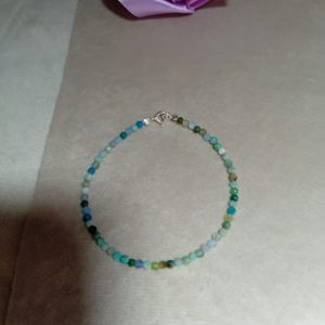 Brățară handmade din agat mușchii și accesorii din argint.925.disponibile toate dimensiunile de la.16 .cm la 21 cm