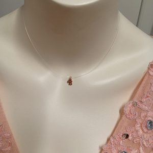 Colier handmade din fir transparent cu accesorii din argint 925  cu prelungire