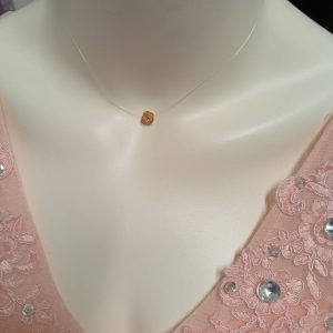 Colier handmade din fir transparent cu accesorii din argint 925  cu prelungire